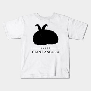 Giant Angora Rabbit Black Silhouette Kids T-Shirt